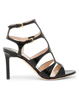 Tom Ford | Tejus 85MM Crocodile-Embossed Leather Caged Sandals