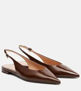 Gianvito Rossi | Patent leather slingback flats