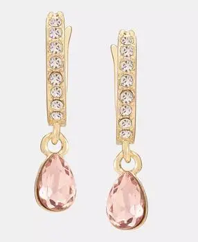 Givenchy Crystal Charm Huggie Hoop Earrings