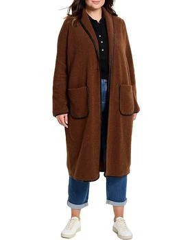 NIC+ZOE Plus Trimmed Teddy Coat