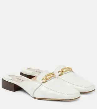 Tom Ford | Whitney croc-effect leather mules