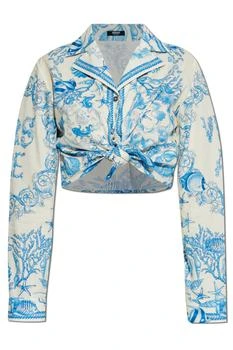 Versace | Versace Coral Theatre Allover Printed Cropped Shirt