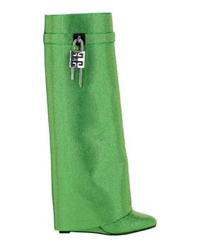 Givenchy | Shark Lock Wide Fit Pant Boots In Satin With Strass