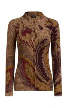 ETRO | Etro Paisley-Jacquard Wool Cardigan - Moda Operandi