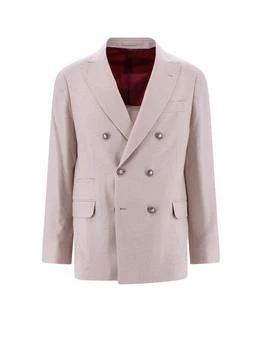 Brunello Cucinelli | Brunello Cucinelli Peak-Lapel Double-Breasted Tailored Blazer