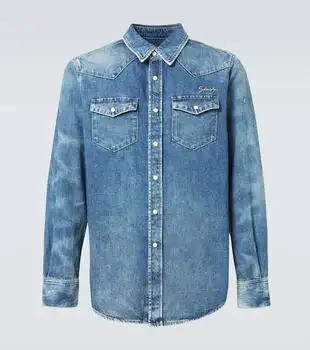 Givenchy | Logo embroidered denim shirt