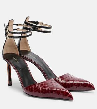 Tom Ford | 90 snake-effect leather pumps