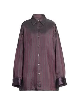 Dries Van Noten | Cartan Striped Satin Oversized Shirt