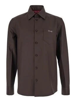 Gucci | Gucci Horsebit-Embellished Twill Shirt