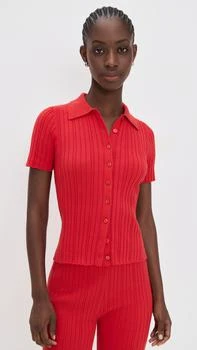 Ribbed Button Up