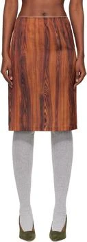Brown Sisley Slip Midi Skirt