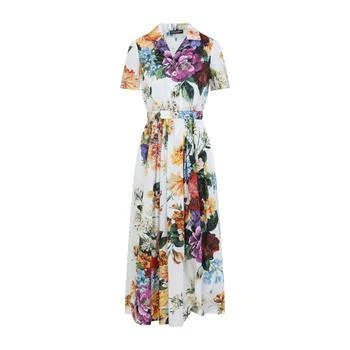Dolce & Gabbana | Dolce & Gabbana Floral Printed Pleated Maxi Dress