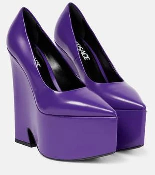Versace | Tempest leather platform pumps