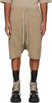 Rick Owens | Taupe Concordians Drawstring Pods Shorts