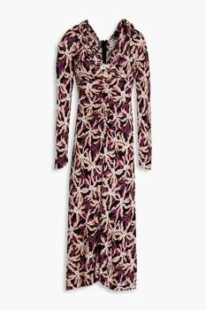 Diane von Furstenberg Sylviana ruched floral-print jersey midi dress