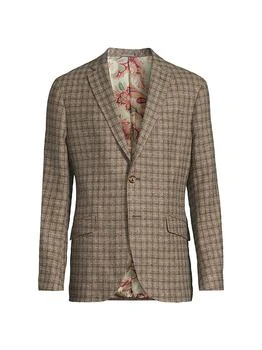 ETRO | J Check Wool-Blend Blazer