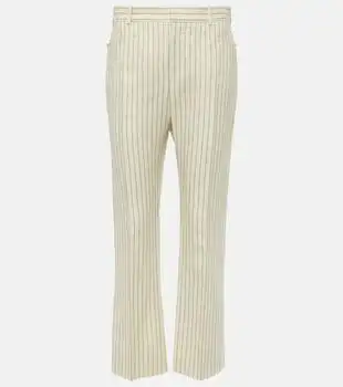 Tom Ford | Wallis striped wool and silk-blend straight pants