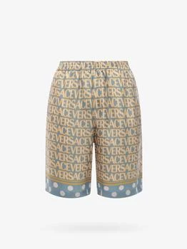 Versace | Silk bermuda shorts with all-over logo