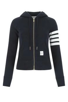 Thom Browne | Thom Browne 4-Bar Striped Zip-Up Hoodie