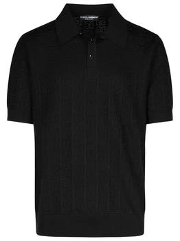 Dolce & Gabbana | Dolce & Gabbana DG Logo Jacquard Knitted Polo Shirt