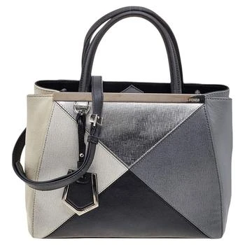 Fendi | Fendi Multicolor Leather Mini Geometric 2jours Tote