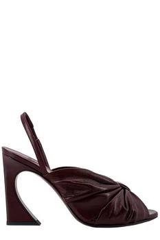Fendi | Fendi Gathered Detail Slingback Sandals