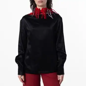 Burberry | Burberry Long-Sleeved Check Scarf Top, Brand Size 6 ( US Size 4 )