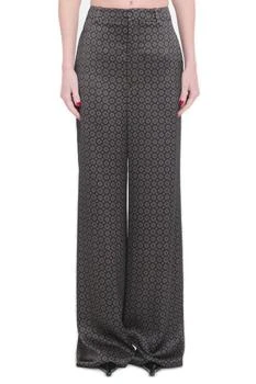 Yves Saint Laurent | Saint Laurent Medallion Mid-Rise Wide Leg Trousers