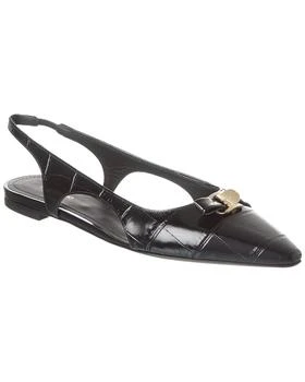 Salvatore Ferragamo | Ferragamo Zalu Embossed Leather Slingback Flat