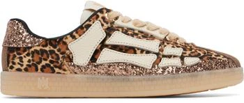 AMIRI | Tan Leopard Pacific Bones Sneakers