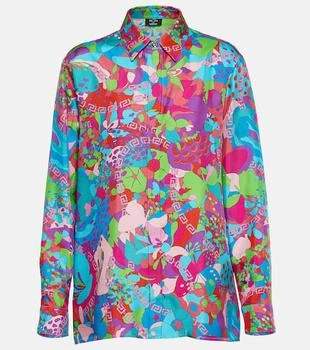 Versace | x Dua Lipa Floral Summer silk twill shirt