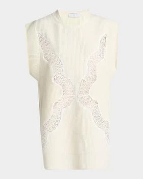 Stella McCartney | Miracle Lace Sleeveless Rib Sweater