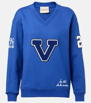 Valentino | Embroidered cotton jersey sweatshirt