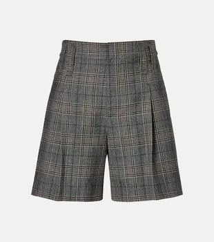 Brunello Cucinelli | Checked virgin wool shorts