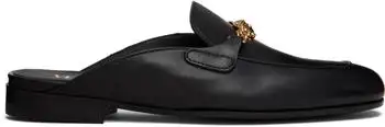 Versace | Black Medusa Leather Loafers