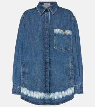 Valentino | VGold distressed denim shirt