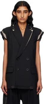 Sacai | Black Sleeveless Blazer