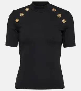 Balmain | Embellished jersey T-shirt