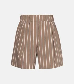 Brunello Cucinelli | Striped cotton-blend Bermuda shorts