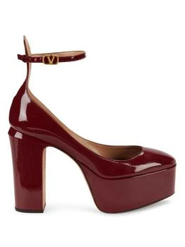 Valentino | 115MM Ankle Loop Patent Leather Pumps