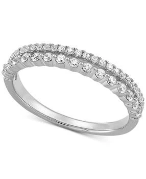 Macy's | Diamond Split Shank Band (1/4 ct. t.w.) in 14k White Gold