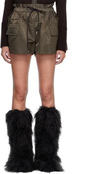 Sacai | Khaki Nylon Twill Shorts