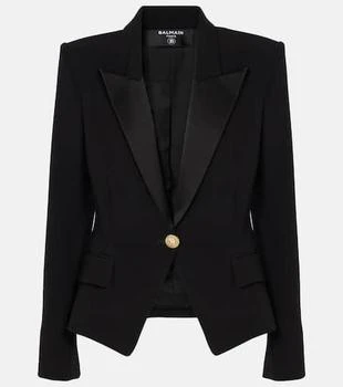Balmain | Single-breasted crêpe blazer