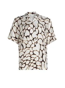 Dries Van Noten | Clive Silk Short-Sleeve Oversized Shirt