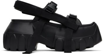 Rick Owens | Black Hollywood Mega Tractor Heeled Sandals
