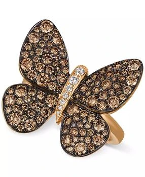 Le Vian | Chocolatier®  Chocolatier Diamond Butterfly Ring (1-7/8 ct. t.w.) in 14k Rose Gold