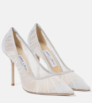 Jimmy Choo | Love 100 glitter-tulle pumps