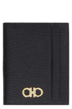 Salvatore Ferragamo Gancini Leather Card Holder