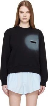 MM6 | Black Unbrushed Cotton Sweatshirt