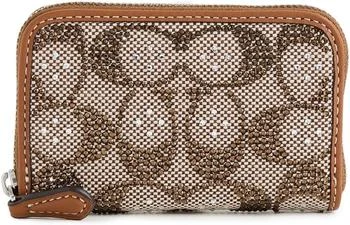 COACH Women's Crystal Signature Jacquard Essential Small Card Case